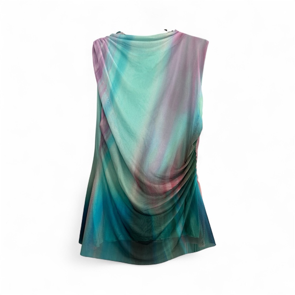 Desigual Multicolor Gradient Tulle Sleeveless Top… - image 3